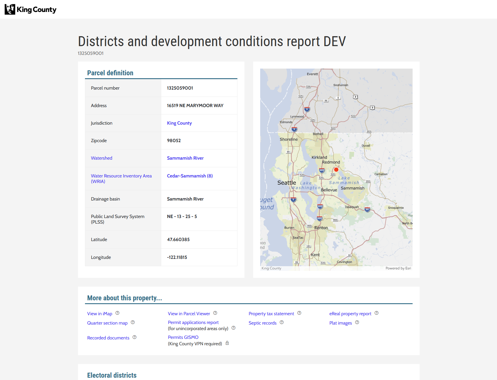 All the info you could want on properties in King County.